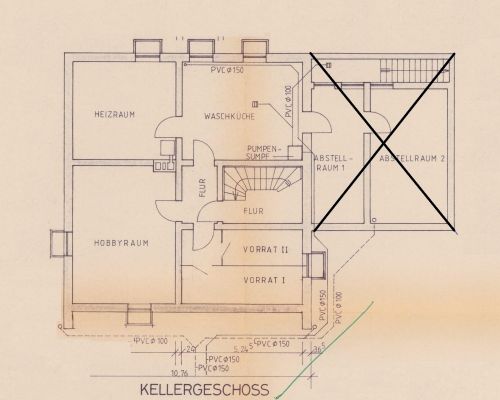 Zeichnung Kellergeschoss