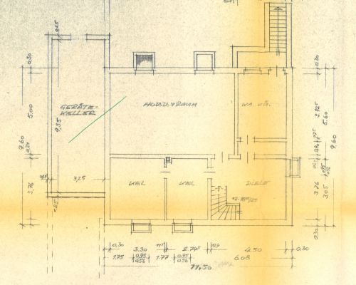Zeichnung Kellergeschoss