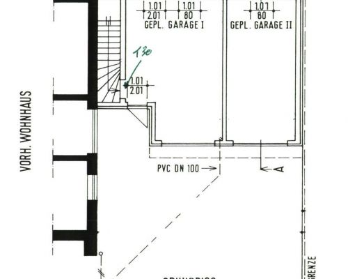 Zeichnung Garage 1987