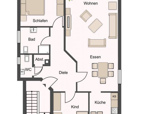 Zeichnung Obergeschoss Skizze oM